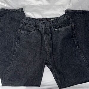 Zara Black Relaxed Jeans with Sturdy Denim